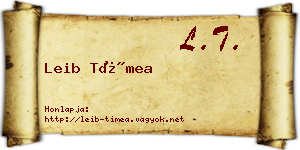 Leib Tímea névjegykártya